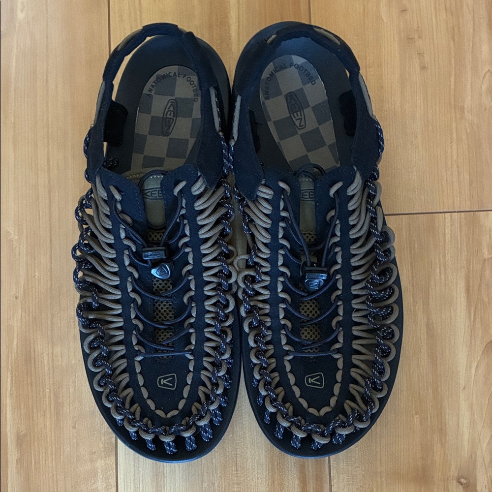 Keen Dark Blue and Brown Woven Sandals